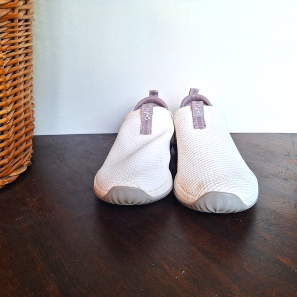 Ryka White Slip-On Knit Sneakers - Picture 2 of 9